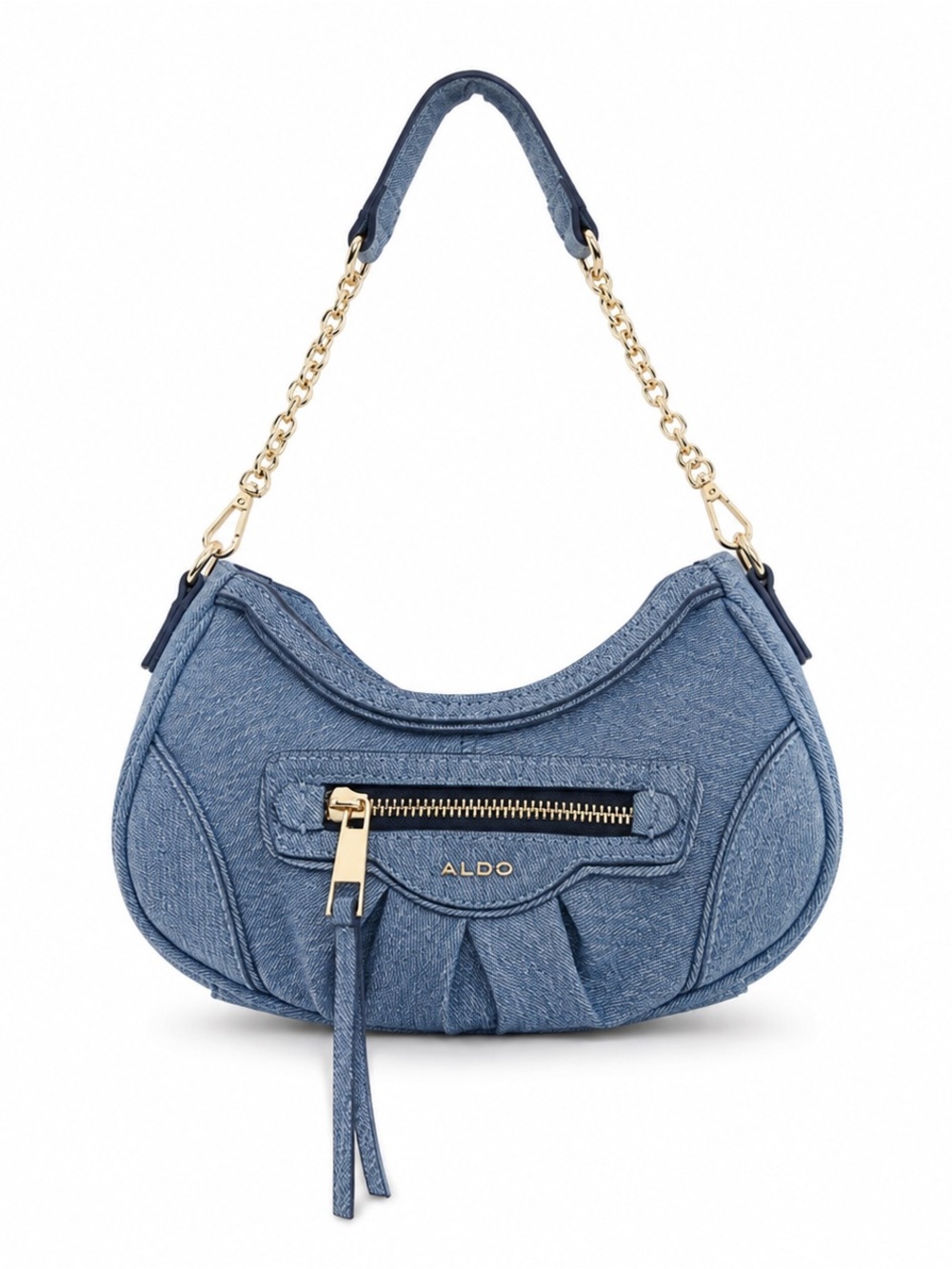 ALDO Denim Blue Chain-Handle Shoulder Bag